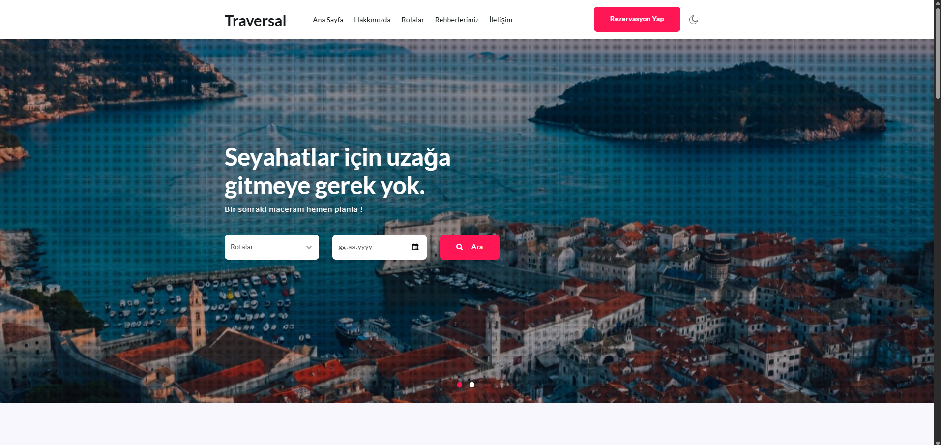 Traversal Blog-Rezervasyon Temelli Kullanıcı/Admin Panel Sitesi Resmi
